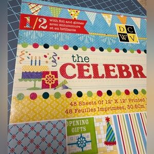 New. 🎂 Specialty Paper Foil and Glitter Celebration Birthday Cardstock Paper Pad